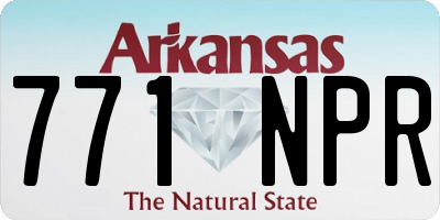 AR license plate 771NPR