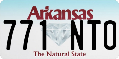 AR license plate 771NTO