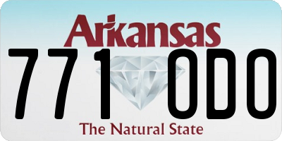 AR license plate 771ODO
