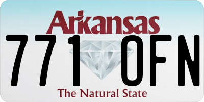 AR license plate 771OFN