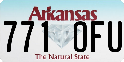 AR license plate 771OFU