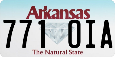 AR license plate 771OIA