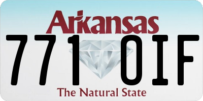 AR license plate 771OIF