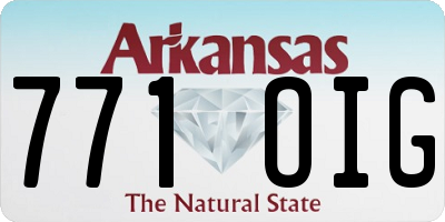 AR license plate 771OIG