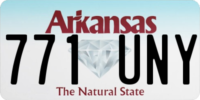 AR license plate 771UNY