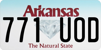 AR license plate 771UOD