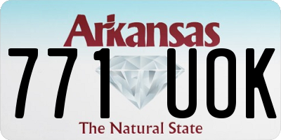 AR license plate 771UOK