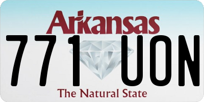 AR license plate 771UON