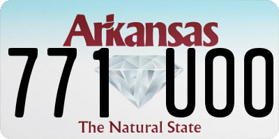 AR license plate 771UOO