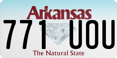 AR license plate 771UOU