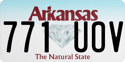 AR license plate 771UOV