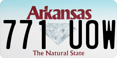 AR license plate 771UOW