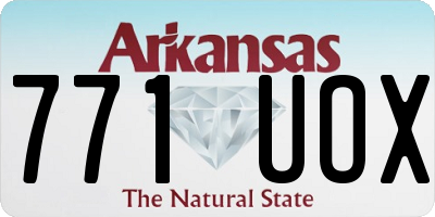 AR license plate 771UOX