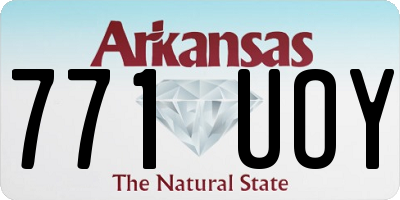 AR license plate 771UOY