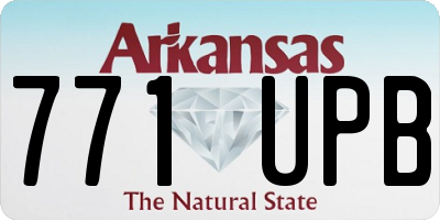 AR license plate 771UPB