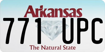 AR license plate 771UPC