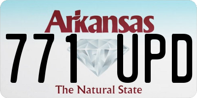 AR license plate 771UPD
