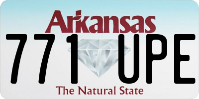AR license plate 771UPE