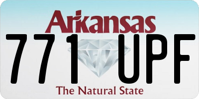 AR license plate 771UPF