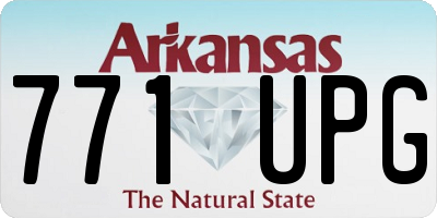 AR license plate 771UPG