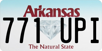 AR license plate 771UPI