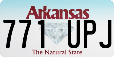AR license plate 771UPJ