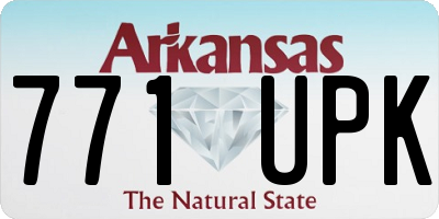 AR license plate 771UPK
