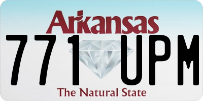 AR license plate 771UPM