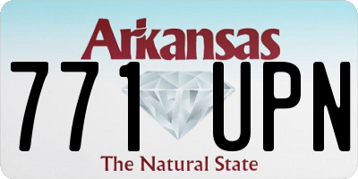 AR license plate 771UPN
