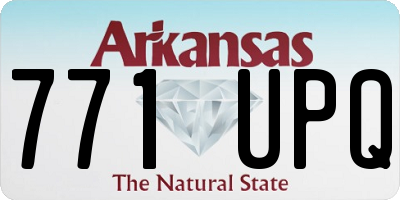 AR license plate 771UPQ