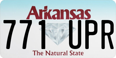 AR license plate 771UPR