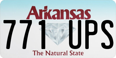 AR license plate 771UPS
