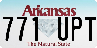 AR license plate 771UPT