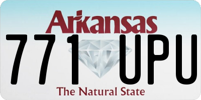 AR license plate 771UPU