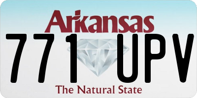 AR license plate 771UPV