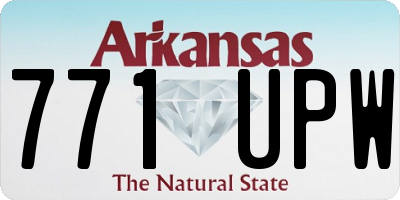 AR license plate 771UPW
