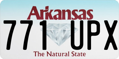 AR license plate 771UPX