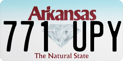 AR license plate 771UPY
