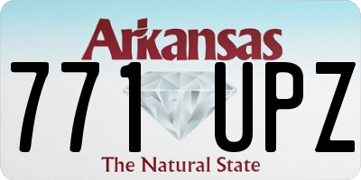 AR license plate 771UPZ