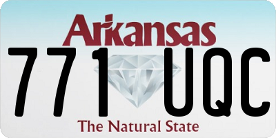 AR license plate 771UQC