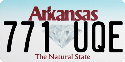 AR license plate 771UQE