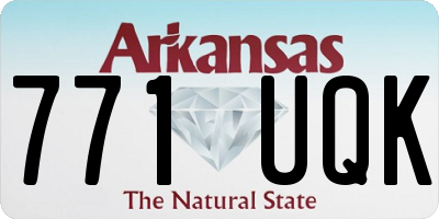 AR license plate 771UQK
