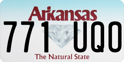 AR license plate 771UQO