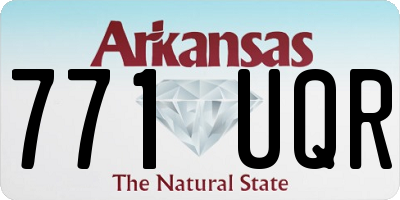 AR license plate 771UQR