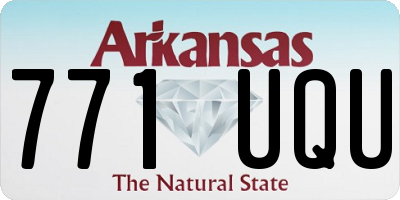 AR license plate 771UQU