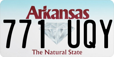 AR license plate 771UQY