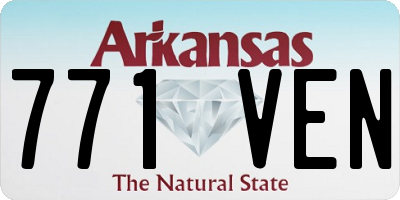 AR license plate 771VEN