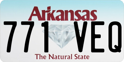 AR license plate 771VEQ