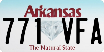 AR license plate 771VFA