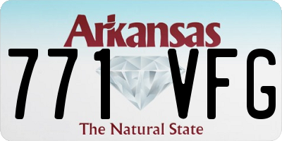 AR license plate 771VFG